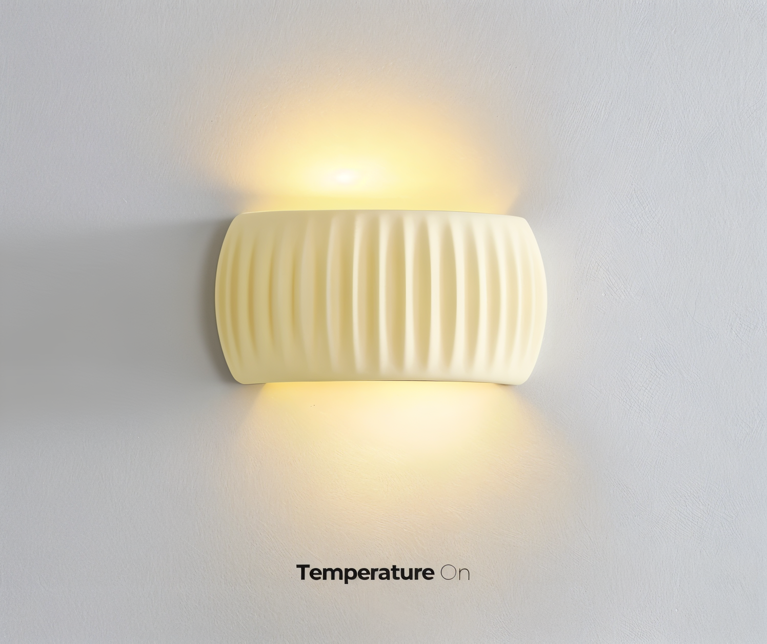 ColoraRib – Grøn Riflet Væglampe i Resin med Macaron Design & Nordisk LED