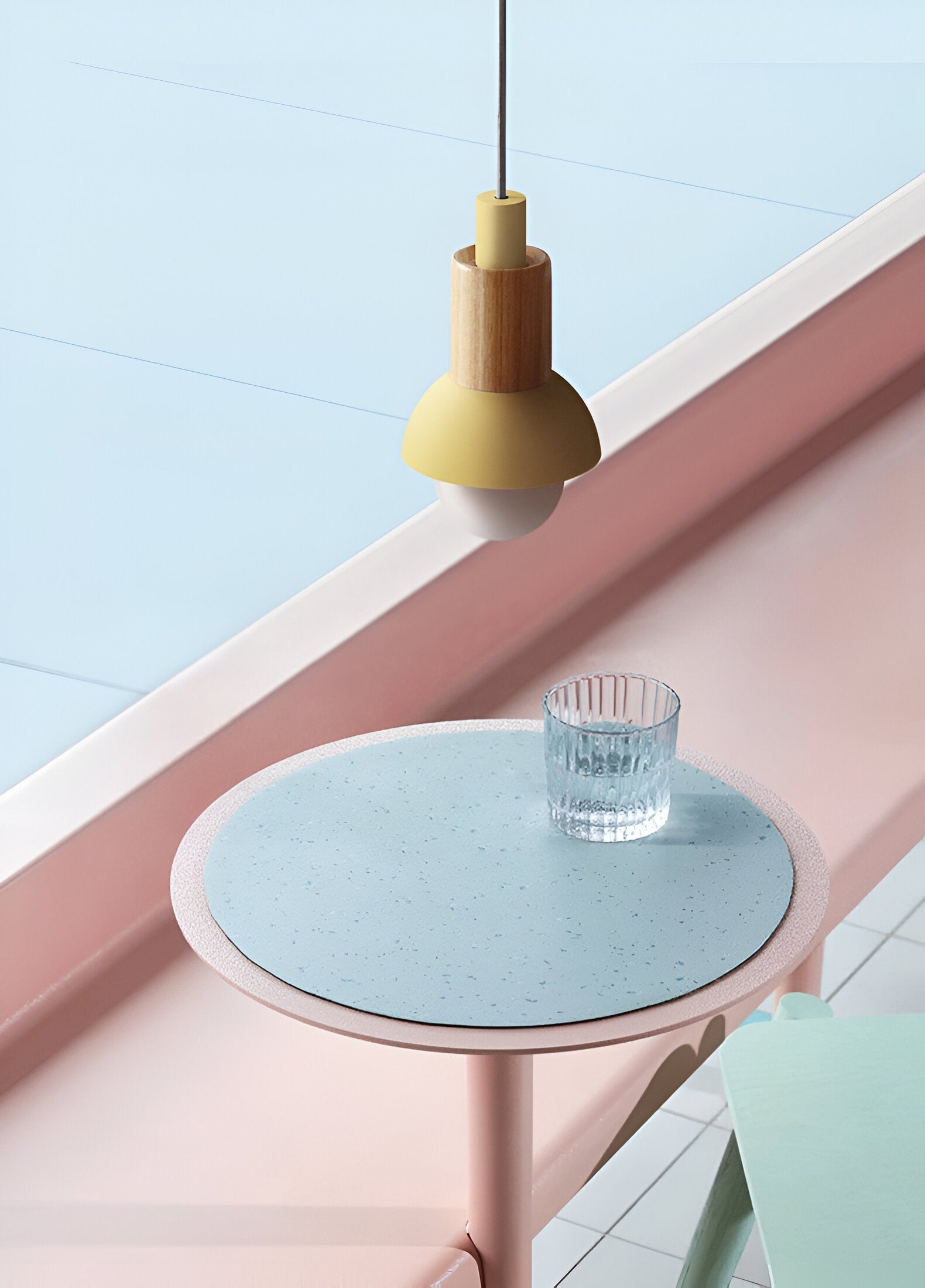 Farverig pendellampe i nordisk stil – macaron design med blødt lys