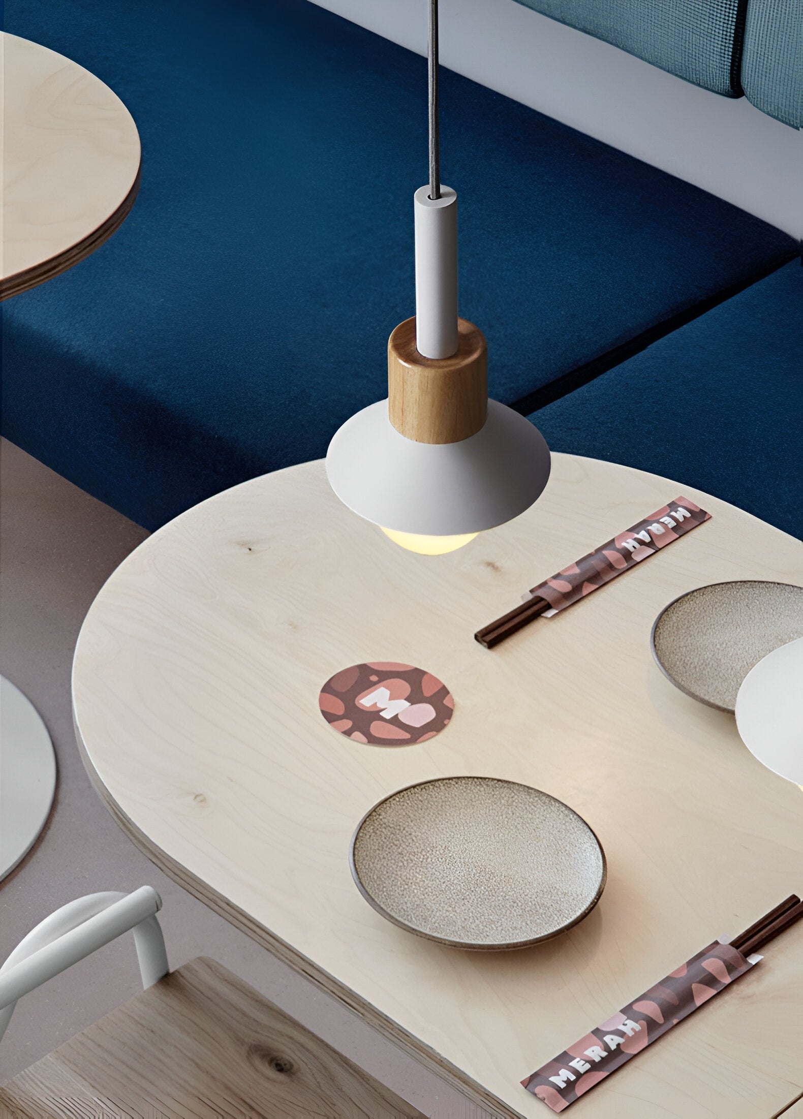 Farverig pendellampe i nordisk stil – macaron design med blødt lys