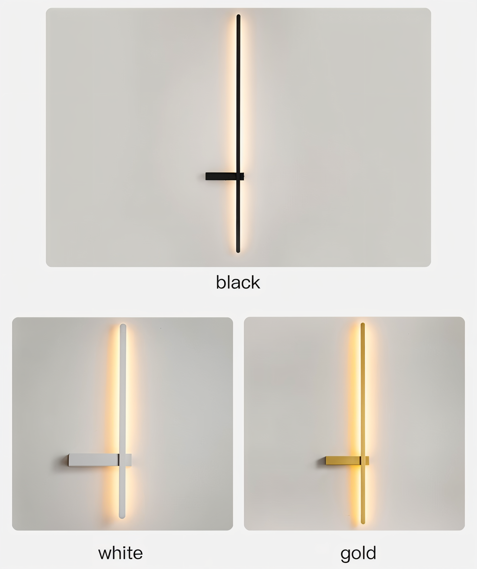 Linearo – Minimalistisk Sort LED Væglampe i Moderne Langt Design