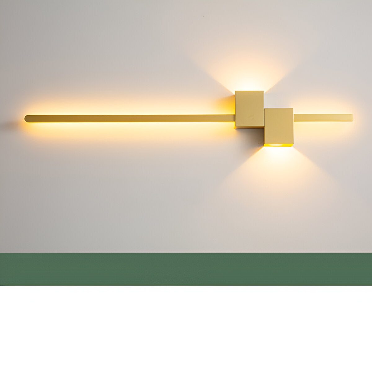 Linearo – Minimalistisk Sort LED Væglampe i Moderne Langt Design