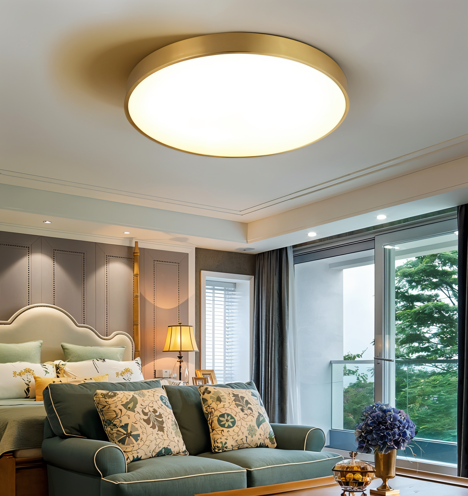 Rund LED loftlampe i macaron stil – moderne plafondlampe