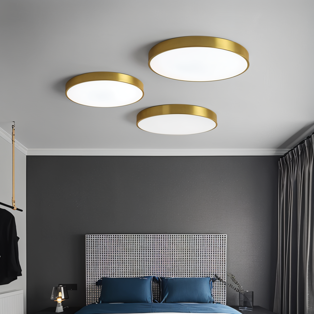 Rund LED loftlampe i macaron stil – moderne plafondlampe