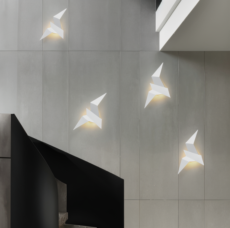 Japansk væglampe med origami fugledesign – moderne væglampe