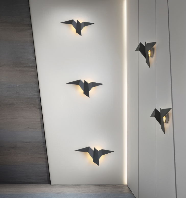 Japansk væglampe med origami fugledesign – moderne væglampe
