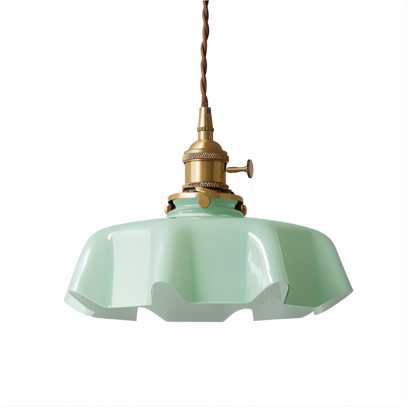 Florielle Loftlampe – Retro Loftlampe i Blomsterformet Cremefarvet Glasdesign