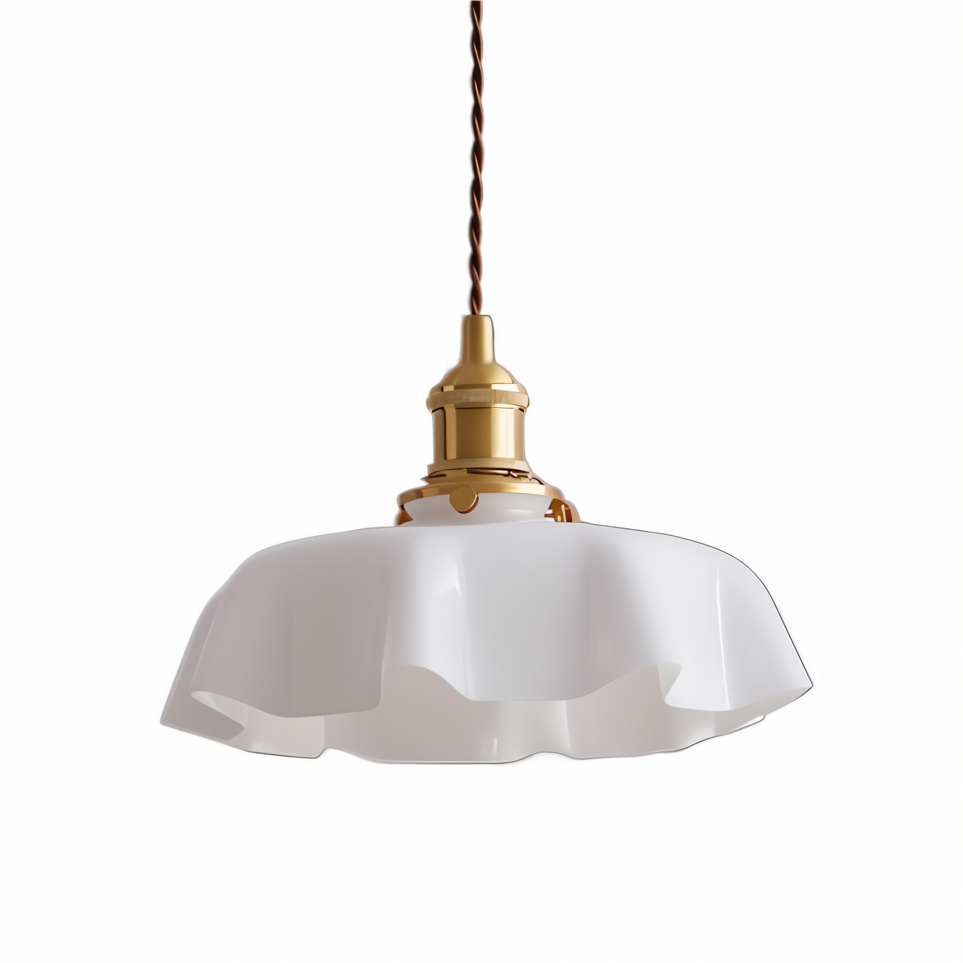 Florielle Loftlampe – Retro Loftlampe i Blomsterformet Cremefarvet Glasdesign