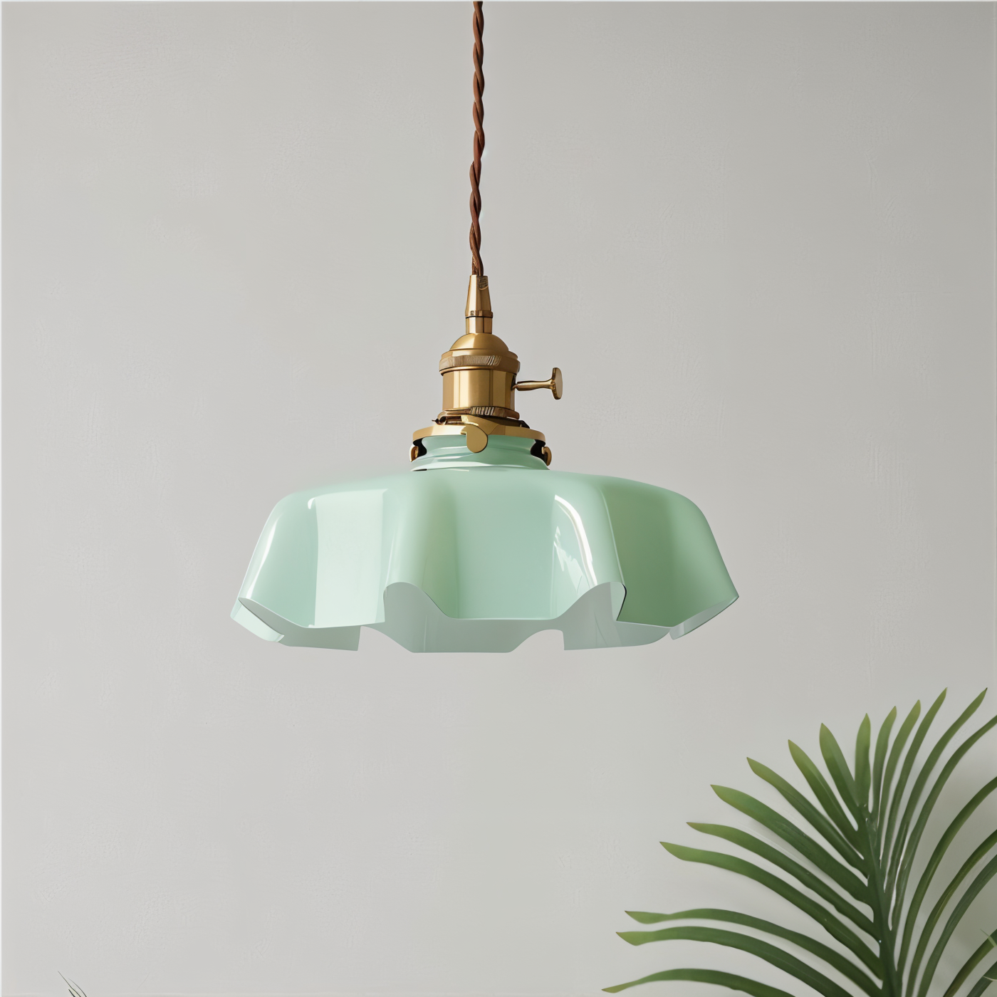 Florielle Loftlampe – Retro Loftlampe i Blomsterformet Cremefarvet Glasdesign