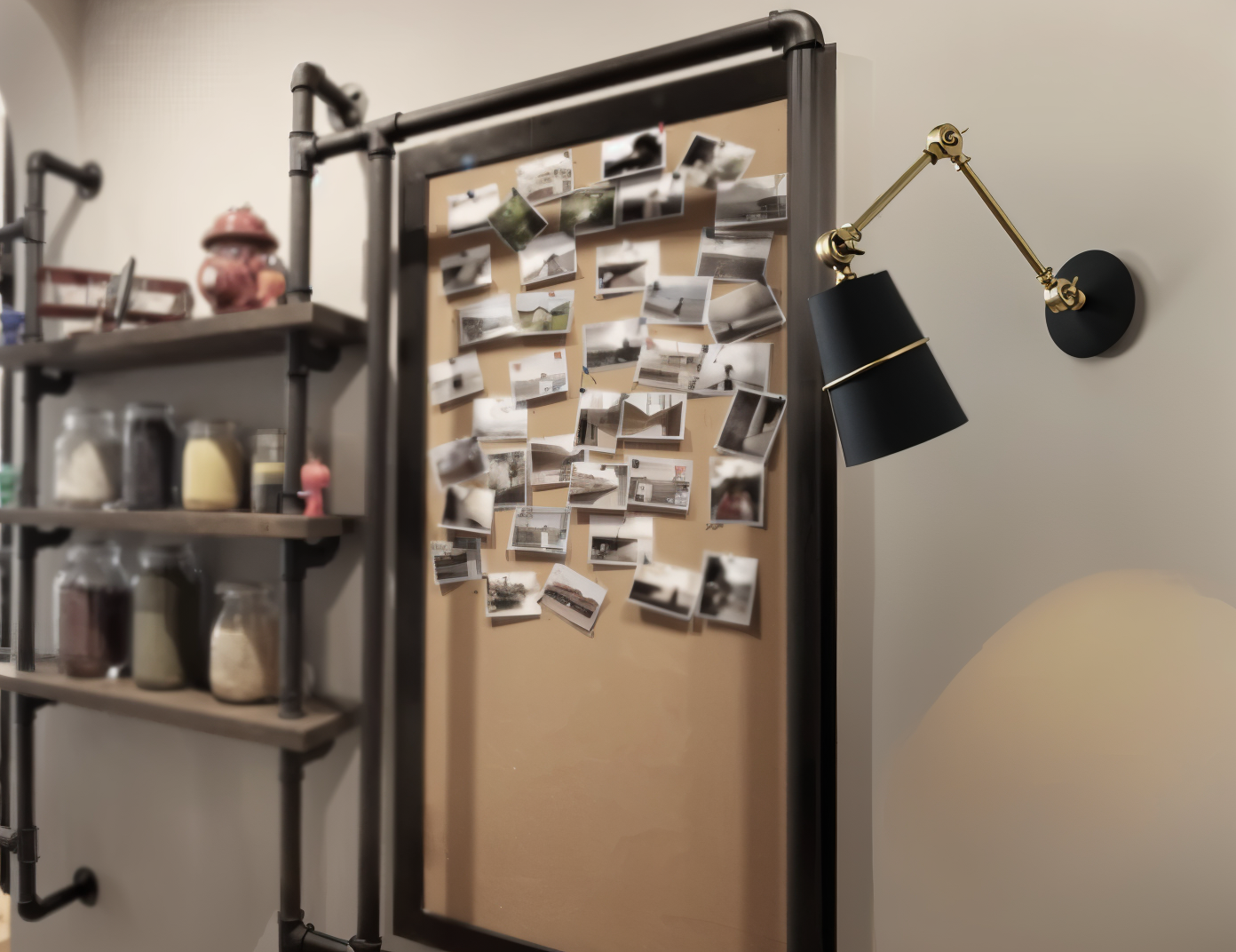 Væglampe med lang arm – justerbar retro lampe i sort eller hvid