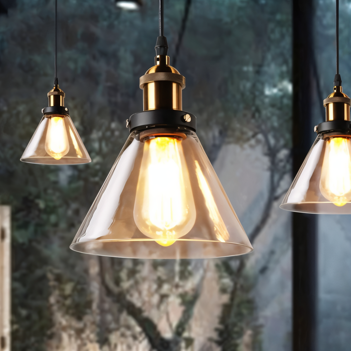 FumoLuxe Loftlampe – Vintage Loftlampe i Røgglas med Industriel Elegance