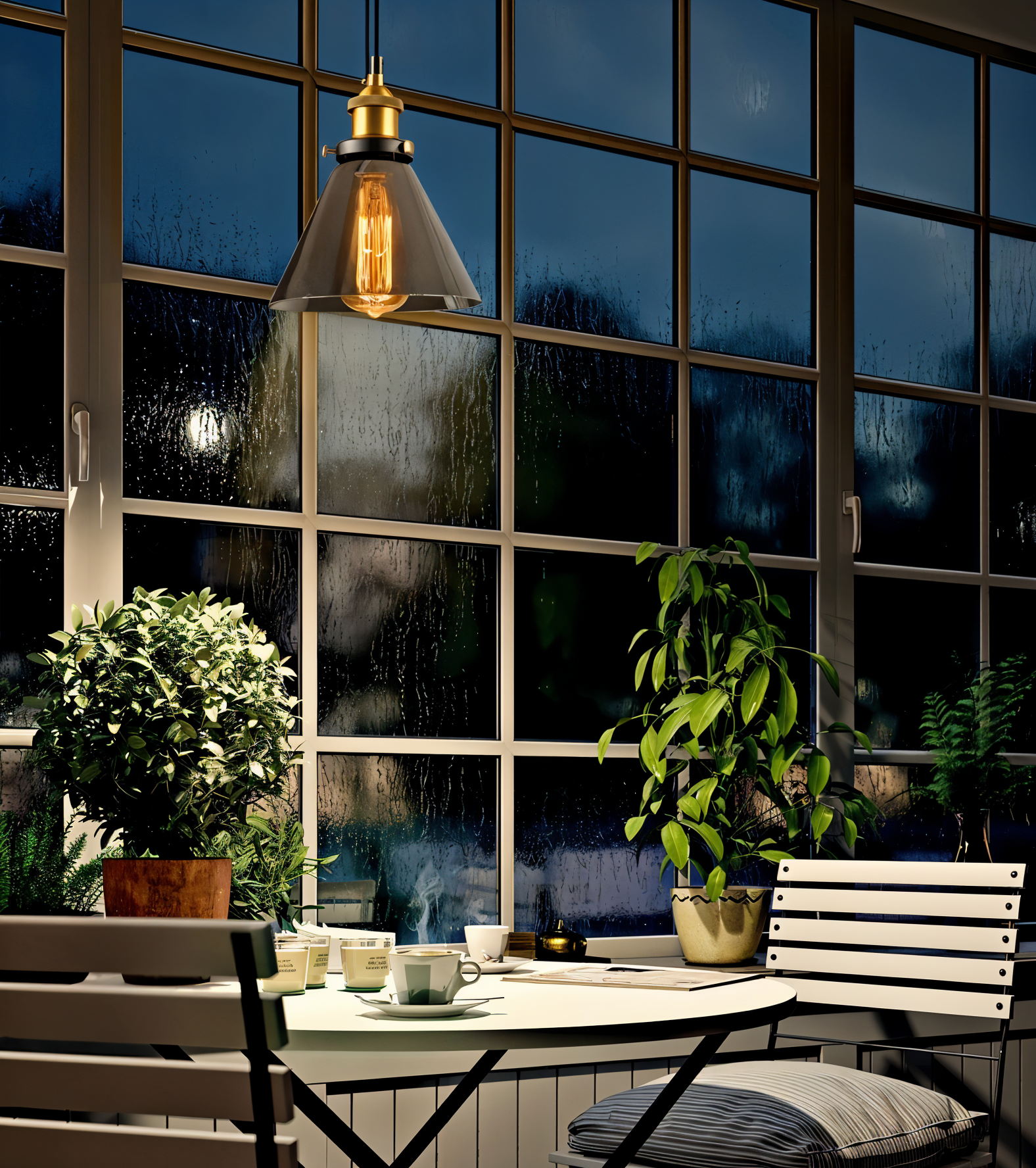 FumoLuxe Loftlampe – Vintage Loftlampe i Røgglas med Industriel Elegance