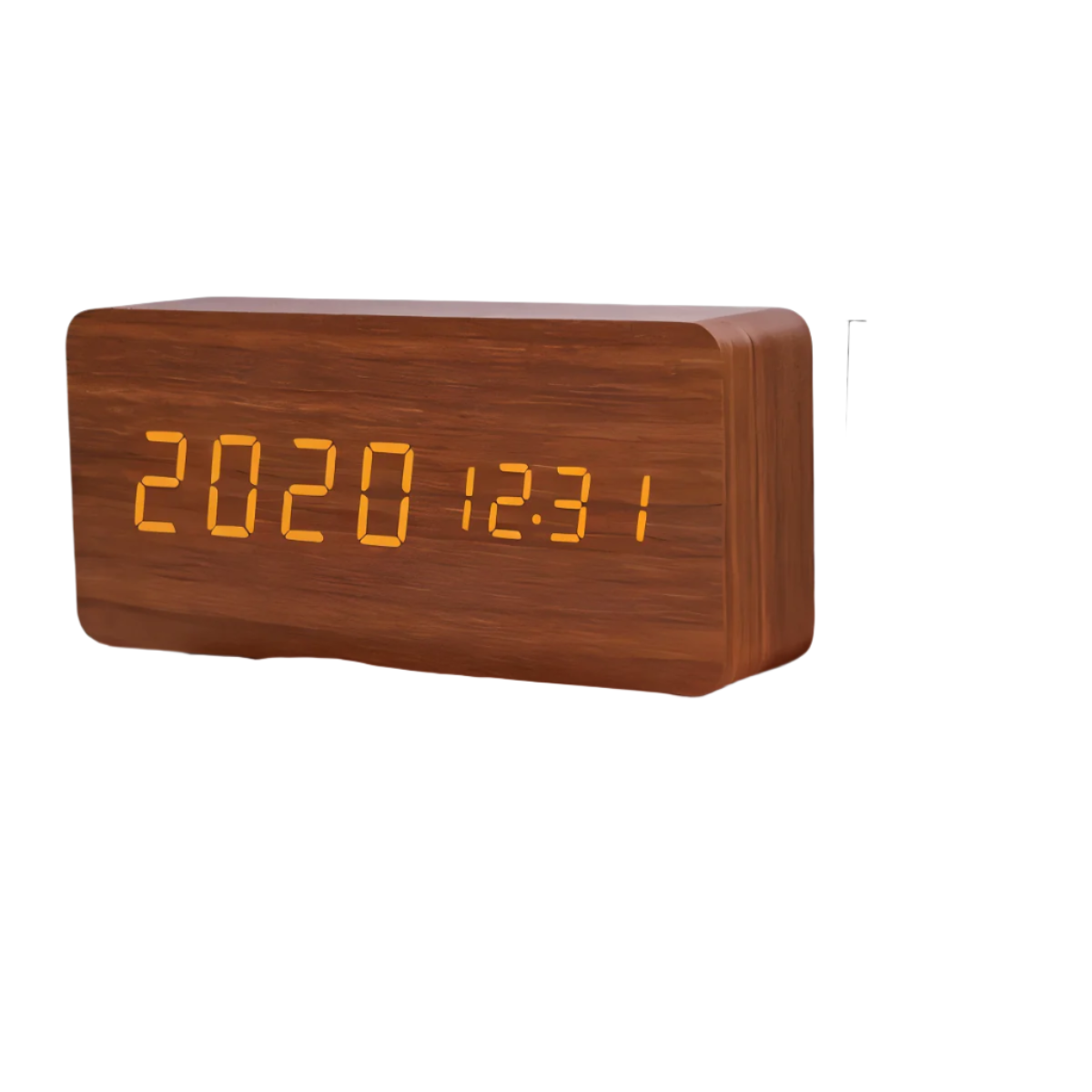 LED vækkeur med digitalt display – moderne design med temperatur