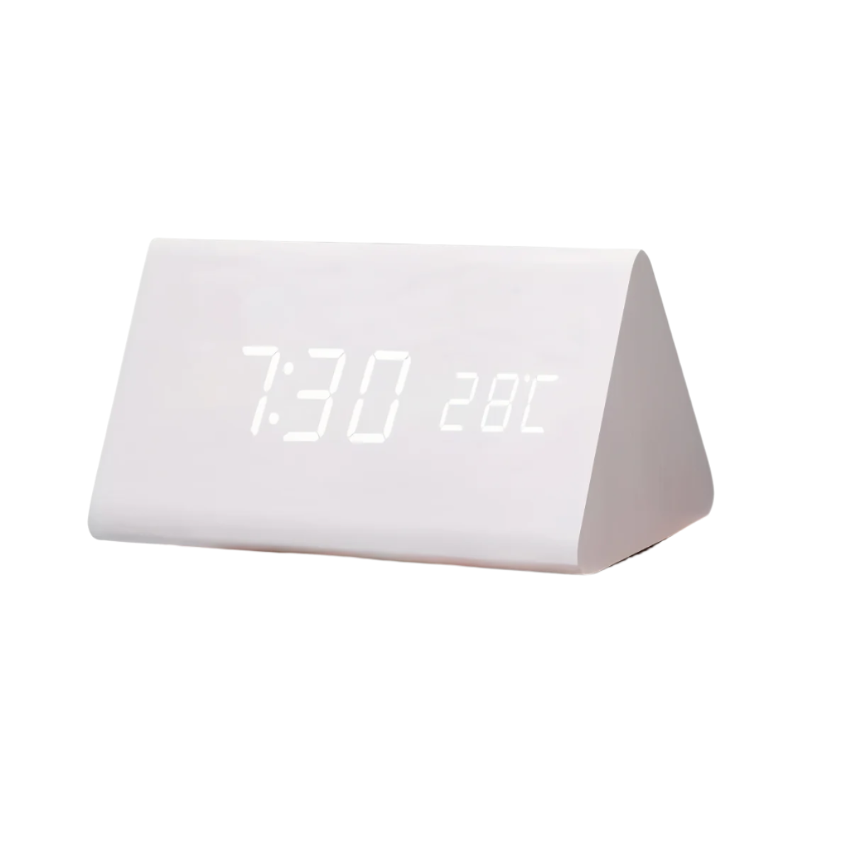 LED vækkeur med digitalt display – moderne design med temperatur