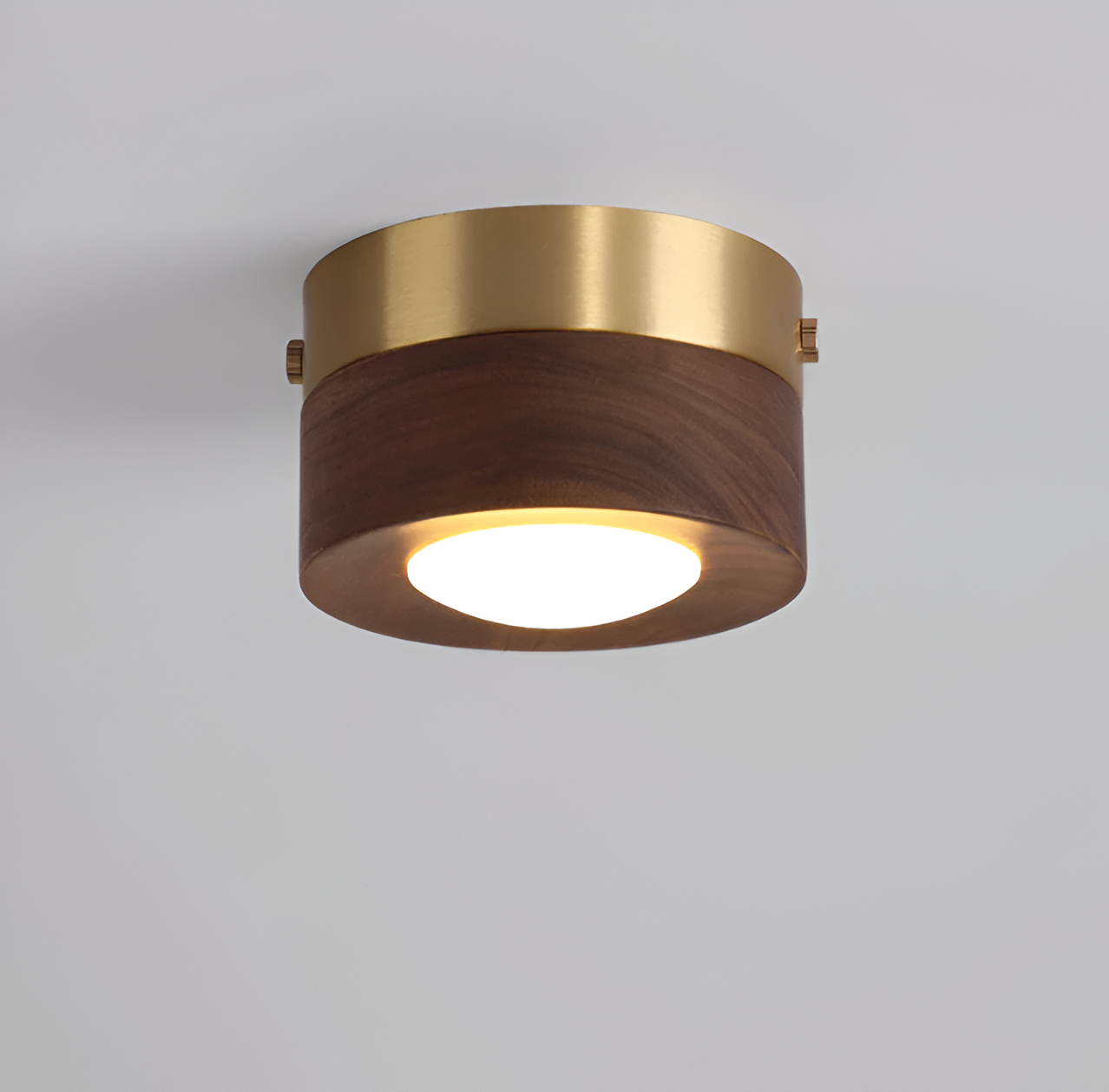 Walnora Spotlampe – LED Loftspot i Valnøddetræ med Moderne Design