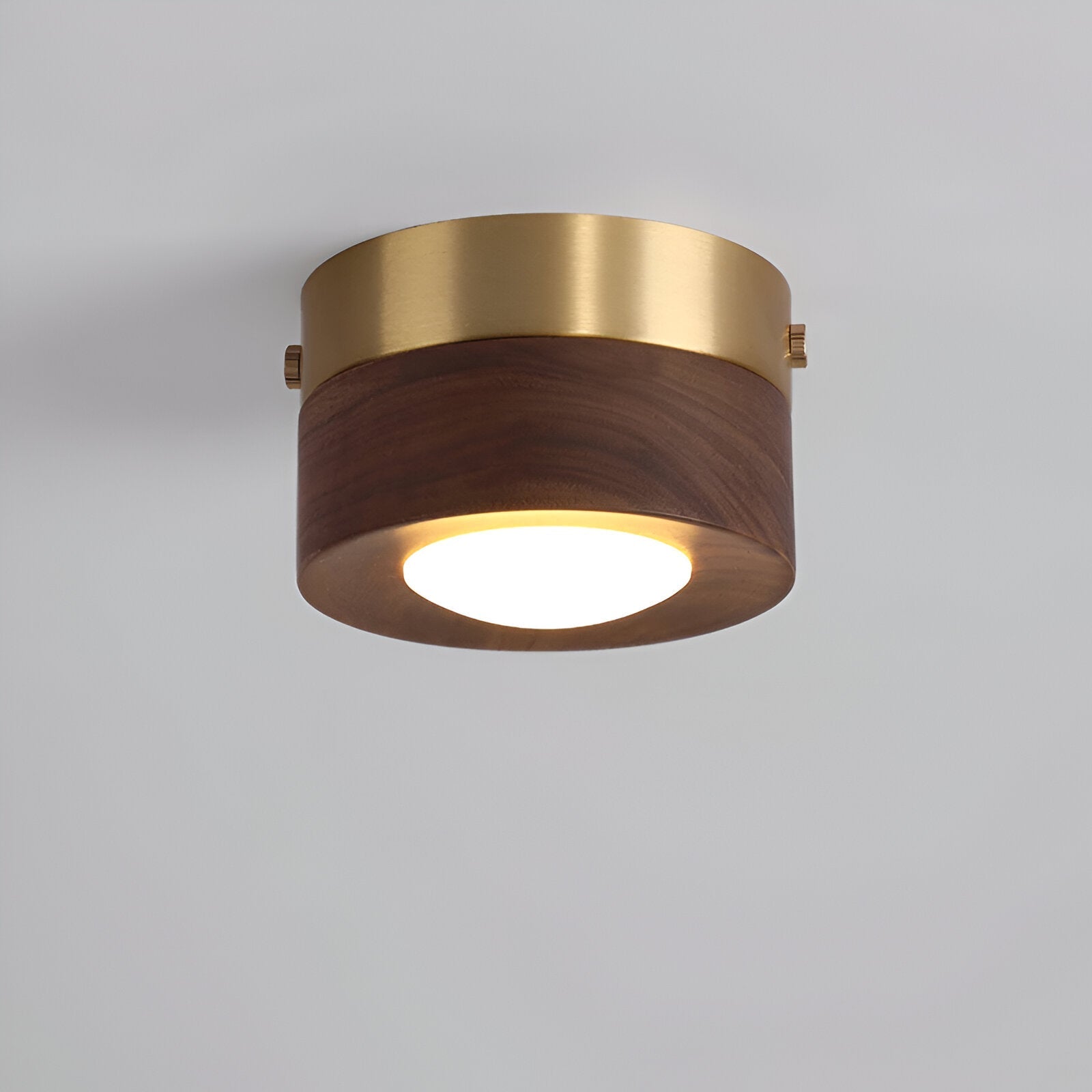 Walnora Spotlampe – LED Loftspot i Valnøddetræ med Moderne Design