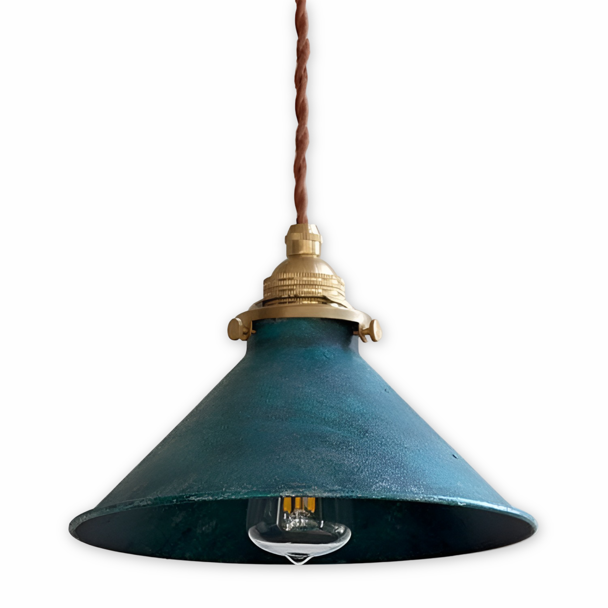 Industriel pendellampe i metal – konisk vintage loftlampe