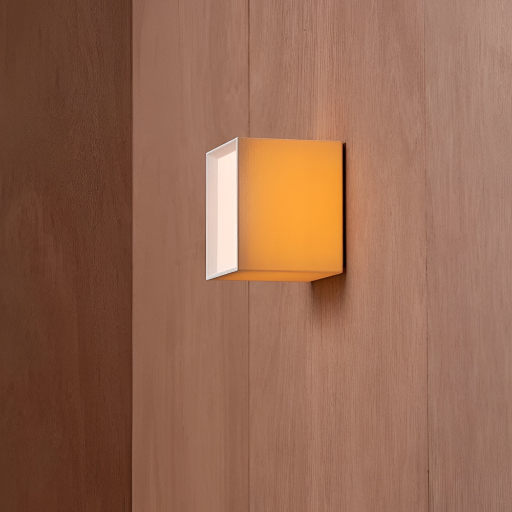 Zenvira – Væglampe i Tekstil med Japansk Kvadratisk Design og Integreret LED
