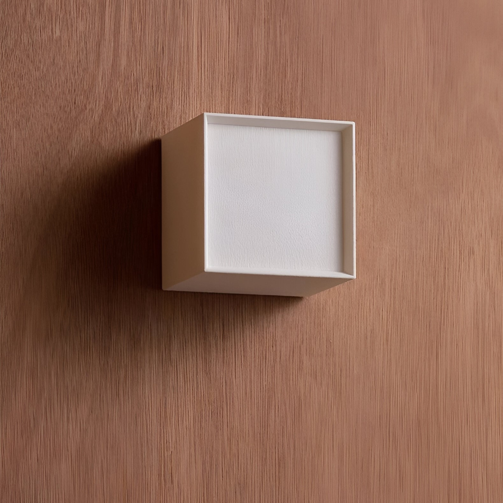 Zenvira – Væglampe i Tekstil med Japansk Kvadratisk Design og Integreret LED