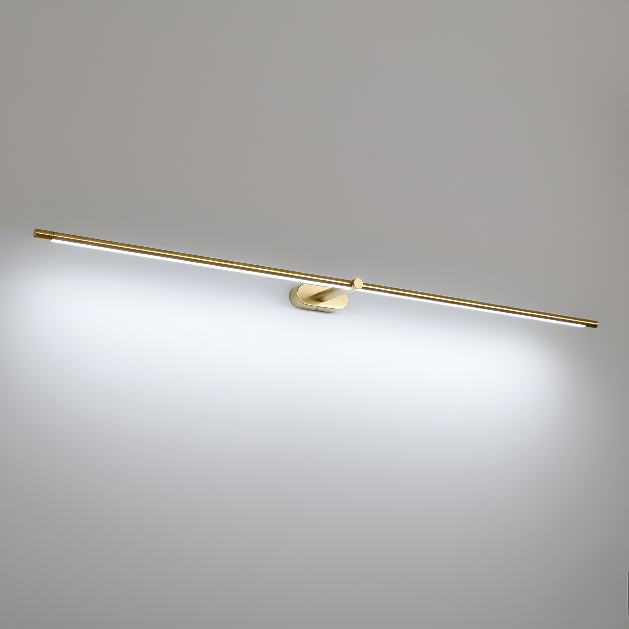 LineaGlow – Slank LED Væglampe i Sort/Guld med Elegant Design