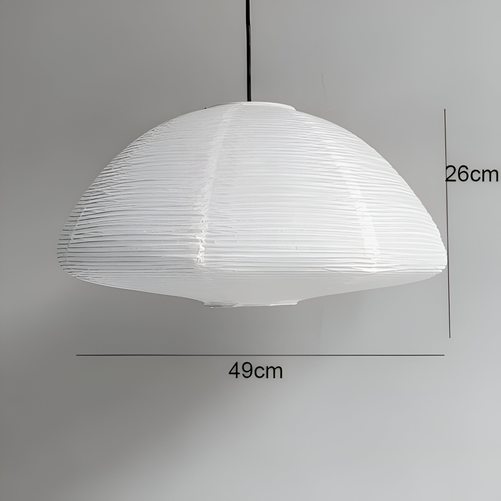 Japansk pendellampe i papir – minimalistisk loftlampe med blødt lys