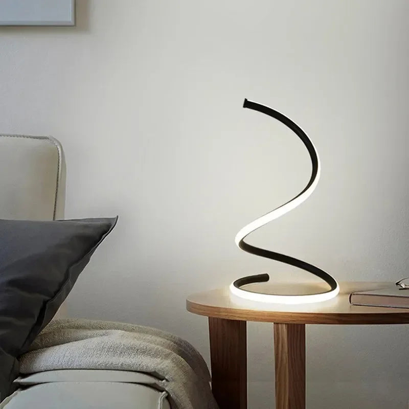 LED bordlampe med fleksibel arm – moderne sort design