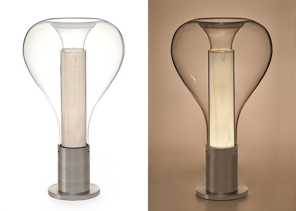 Stemningsfuld bordlampe med LED lys – kreativ glasdesign