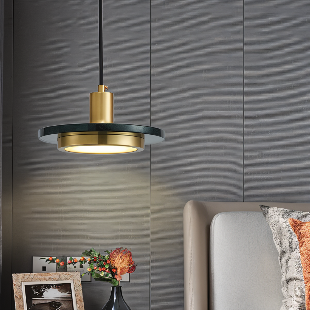 Moderne metal loftlampe med dobbelt design til spisebord