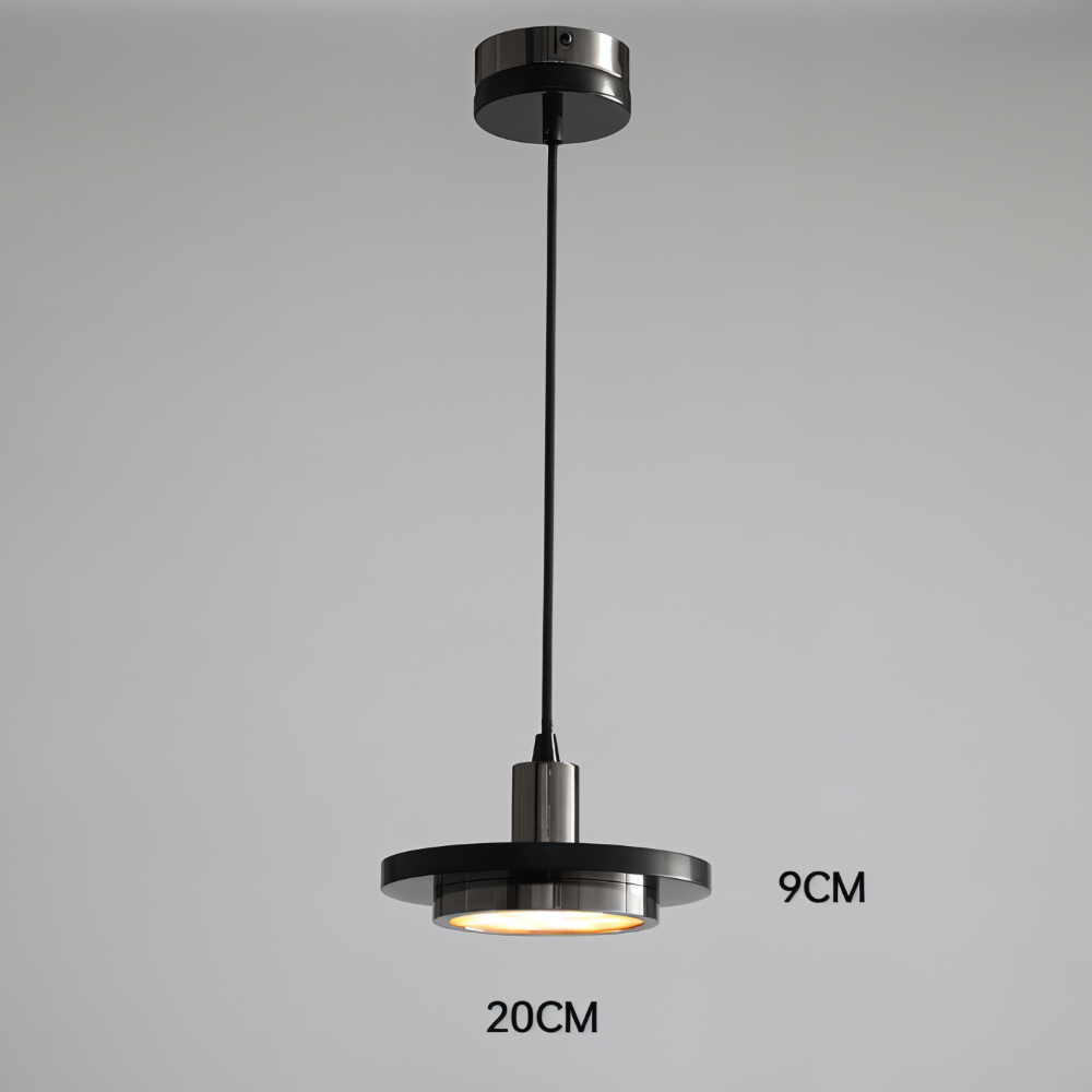 Moderne metal loftlampe med dobbelt design til spisebord