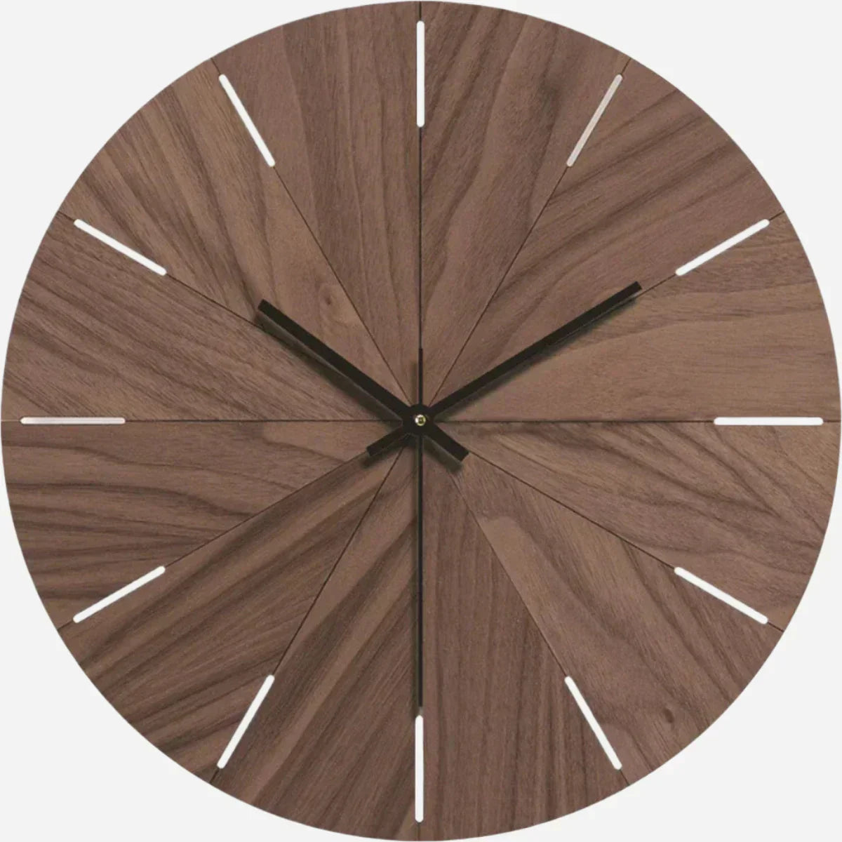 Silencio Wood – Lydløs Vægur i Moderne Design med Træeffekt