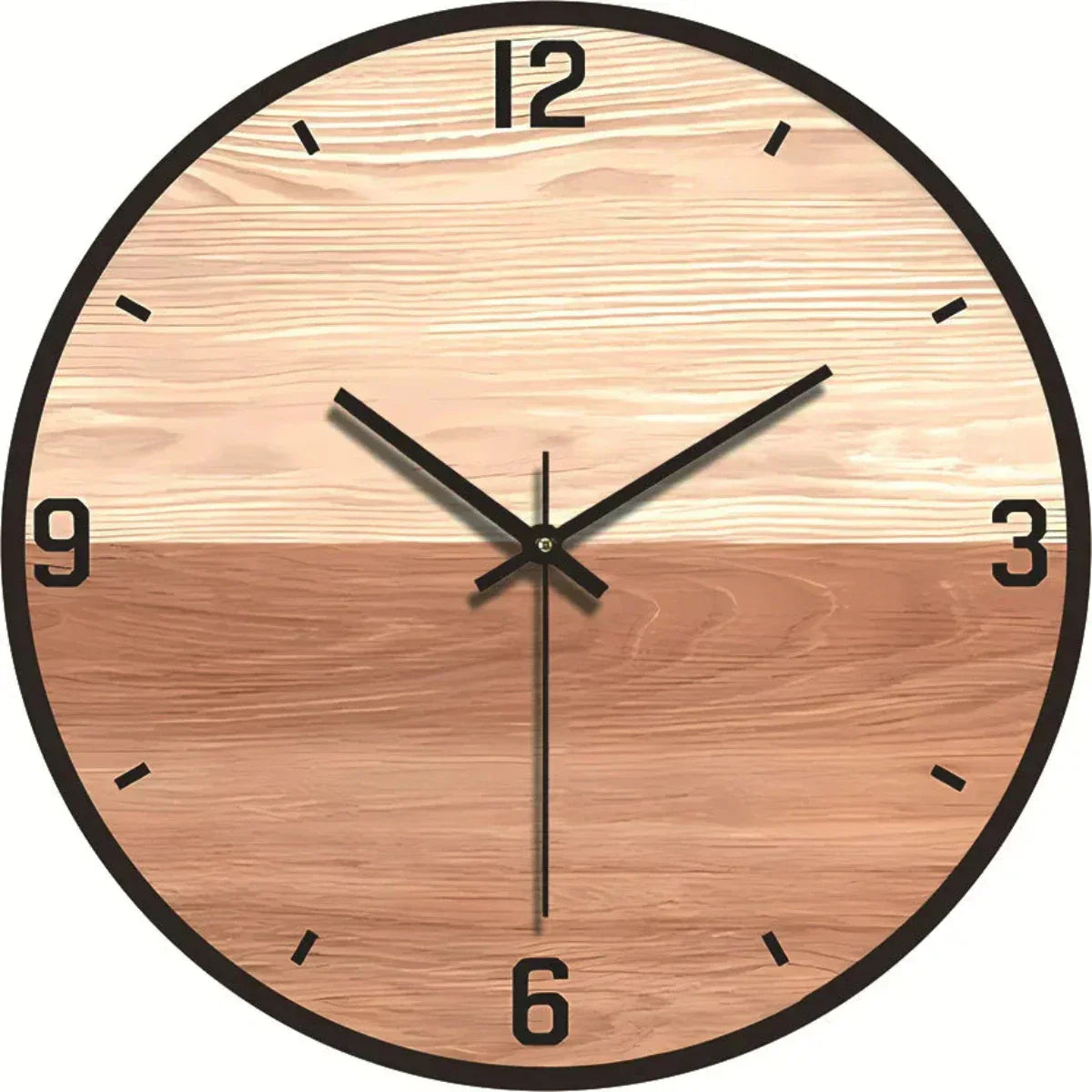 Silencio Wood – Lydløs Vægur i Moderne Design med Træeffekt