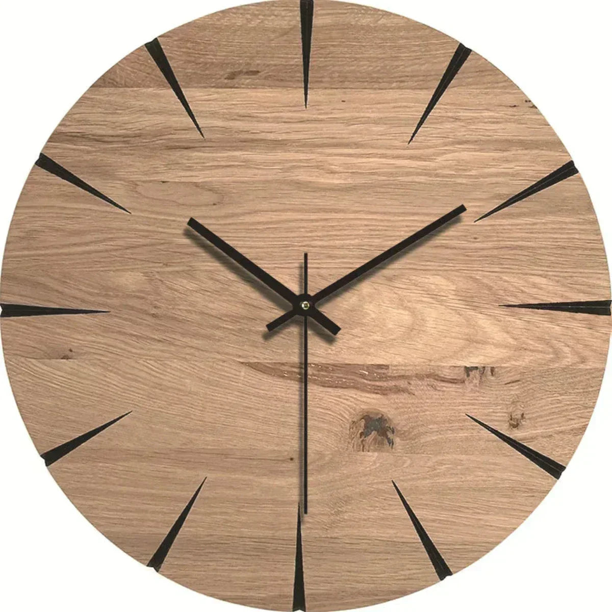 Silencio Wood – Lydløs Vægur i Moderne Design med Træeffekt