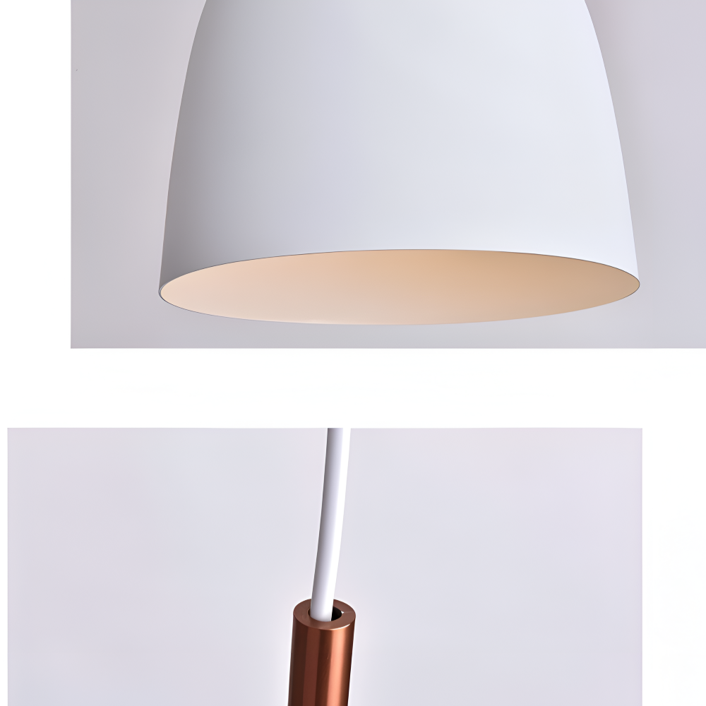 Farverig pendellampe i macaron design – moderne kuppelformet lampe