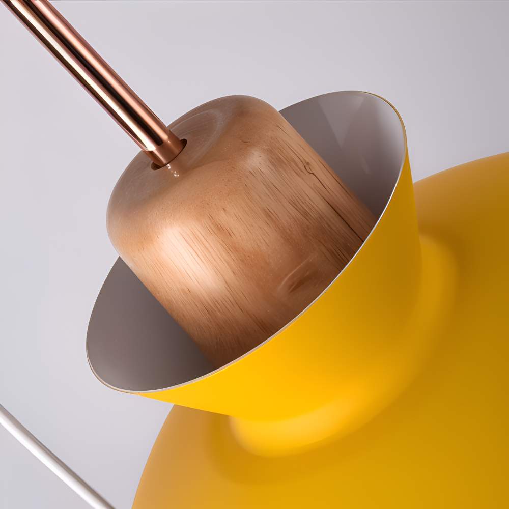 Farverig pendellampe i macaron design – moderne kuppelformet lampe