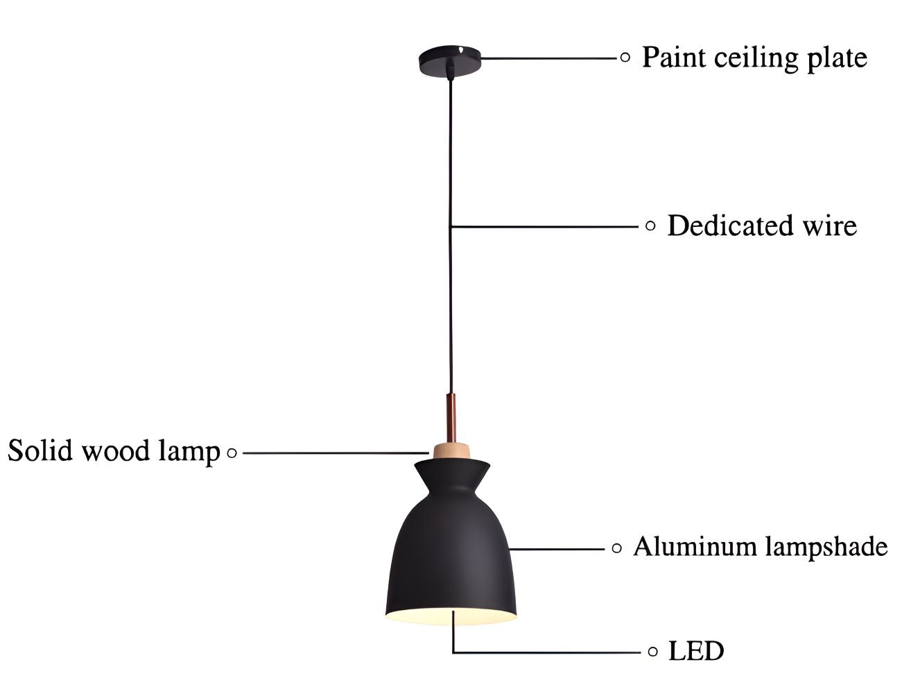 Farverig pendellampe i macaron design – moderne kuppelformet lampe