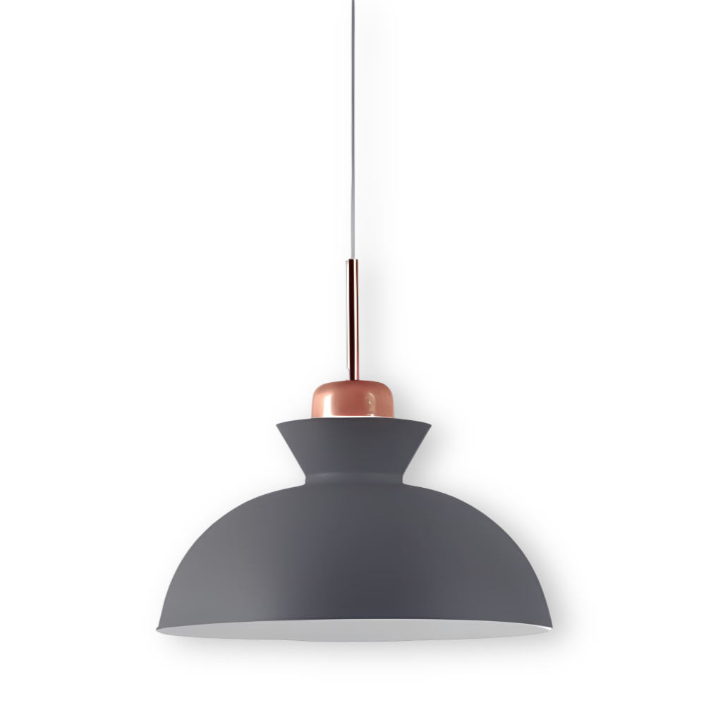 Farverig pendellampe i macaron design – moderne kuppelformet lampe
