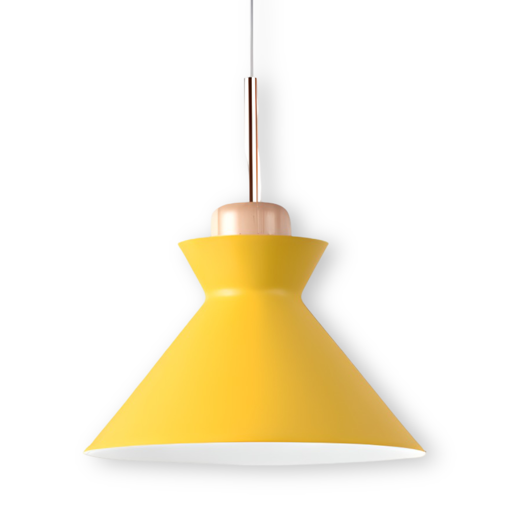 Farverig pendellampe i macaron design – moderne kuppelformet lampe