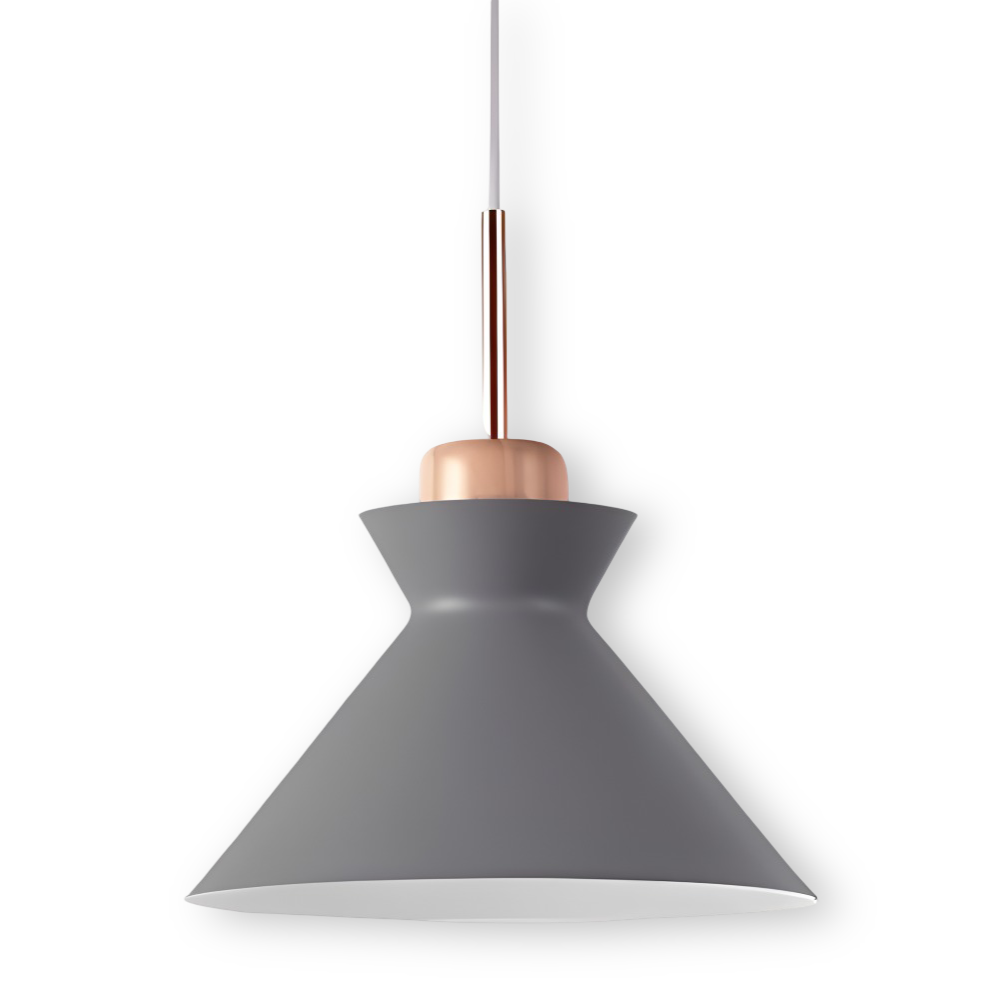 Farverig pendellampe i macaron design – moderne kuppelformet lampe