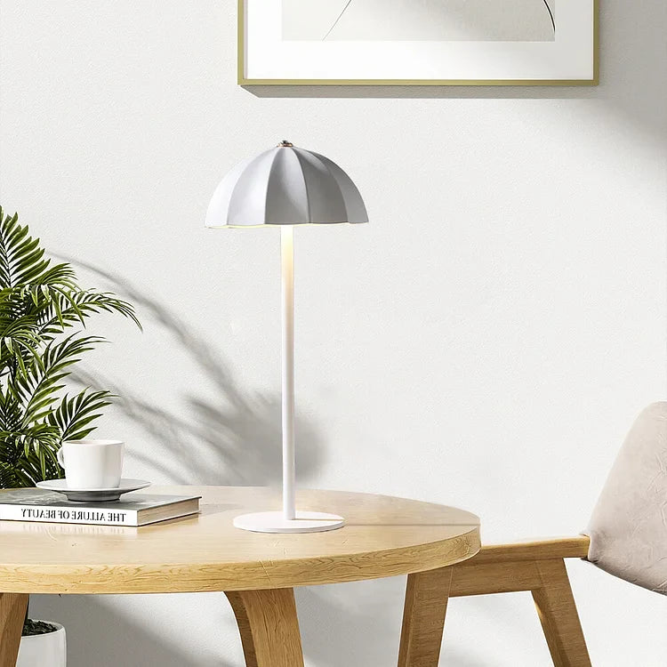 Skandinavisk bordlampe med dæmpbar LED – moderne hvid designlampe