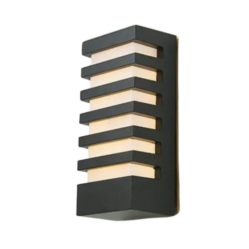Minimalistisk LED væglampe udendørs IP65 – 12W varm hvid aluminium