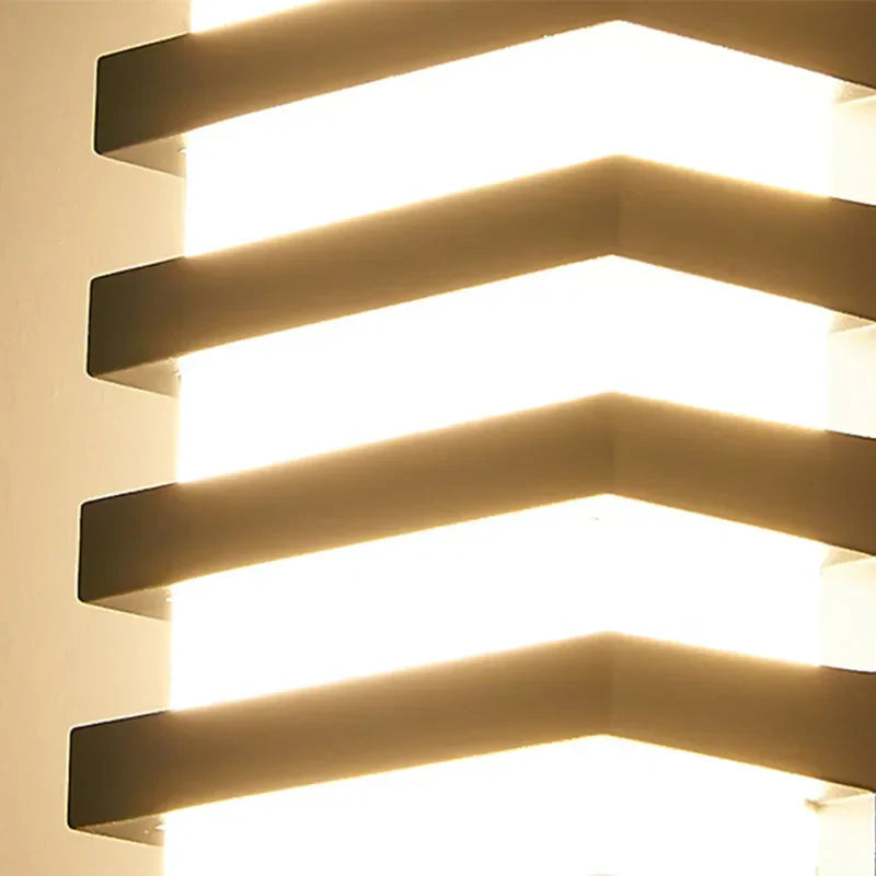Minimalistisk LED væglampe udendørs IP65 – 12W varm hvid aluminium