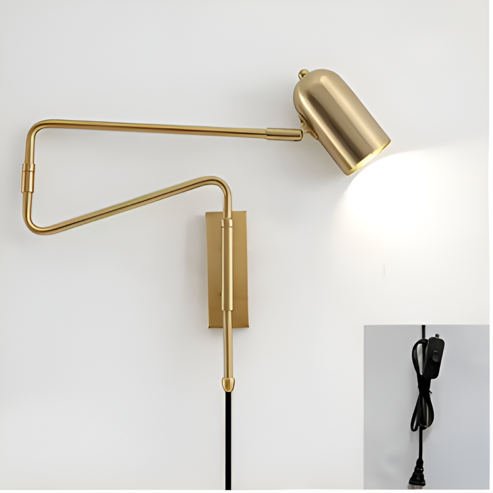 Moderne væglampe med justerbar svingarm – skandinavisk design
