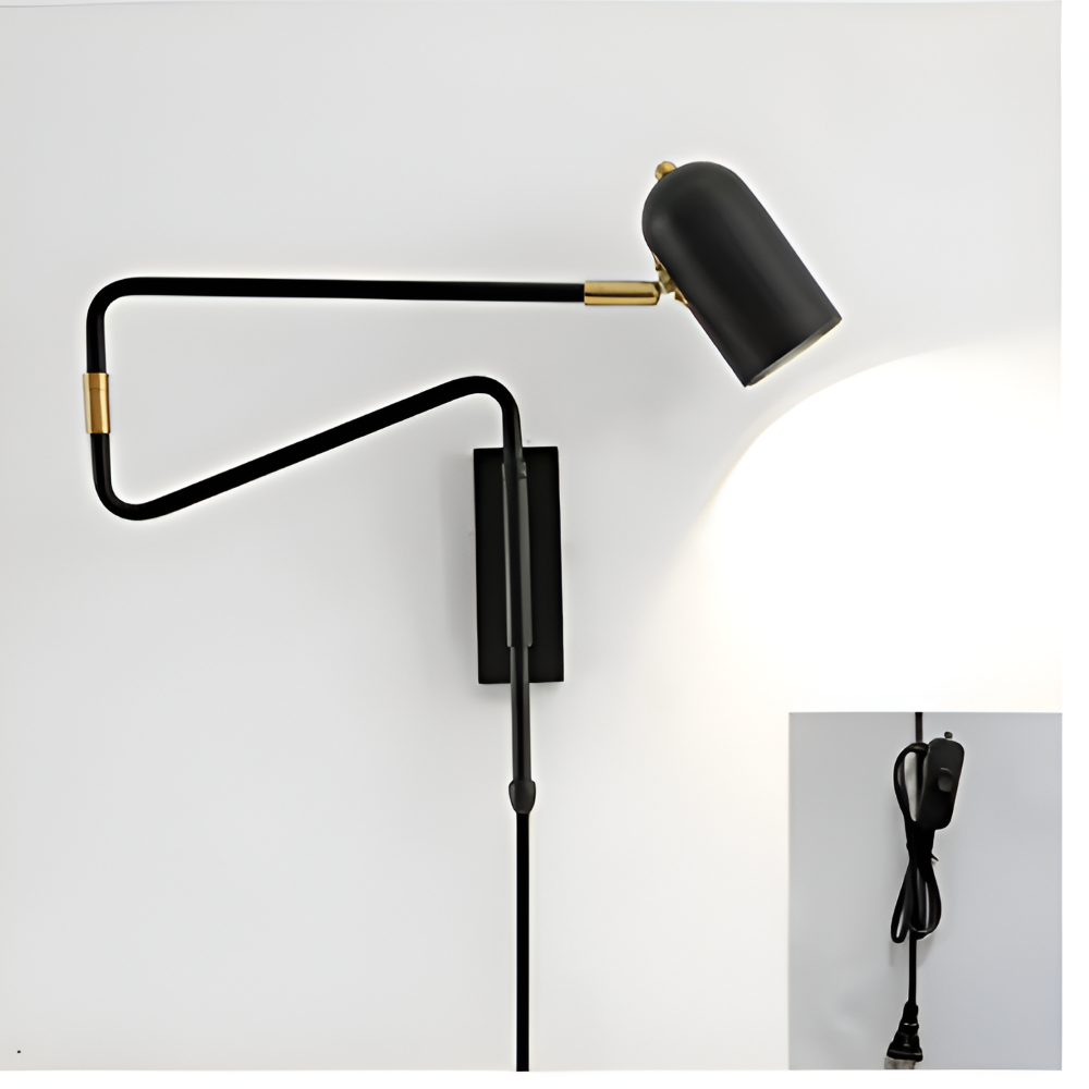 Moderne væglampe med justerbar svingarm – skandinavisk design