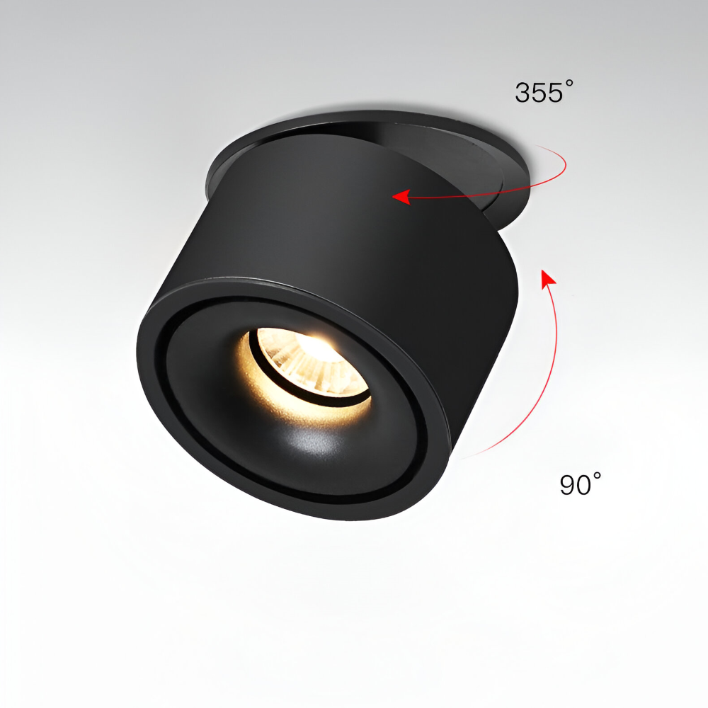 Justerbar LED downlight i aluminium – moderne loftbelysning