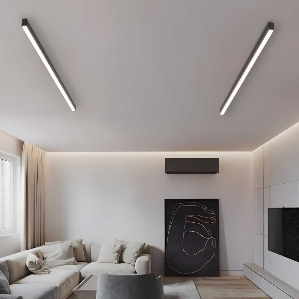 LineaLux Loftlampe – Moderne Lineær LED Loftlampe med Justerbart Lys