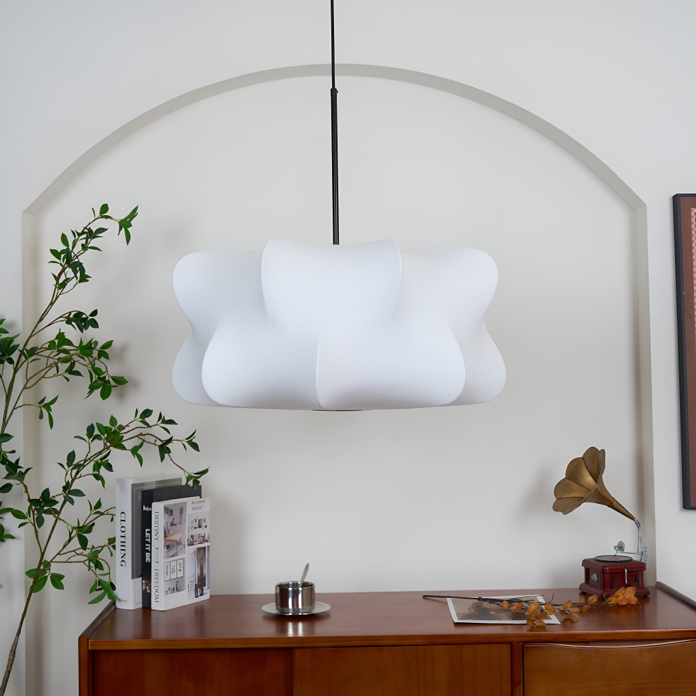 Japansk pendellampe i kokonstil – Wabi Sabi loftlampe
