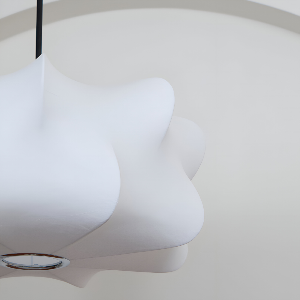 Japansk pendellampe i kokonstil – Wabi Sabi loftlampe