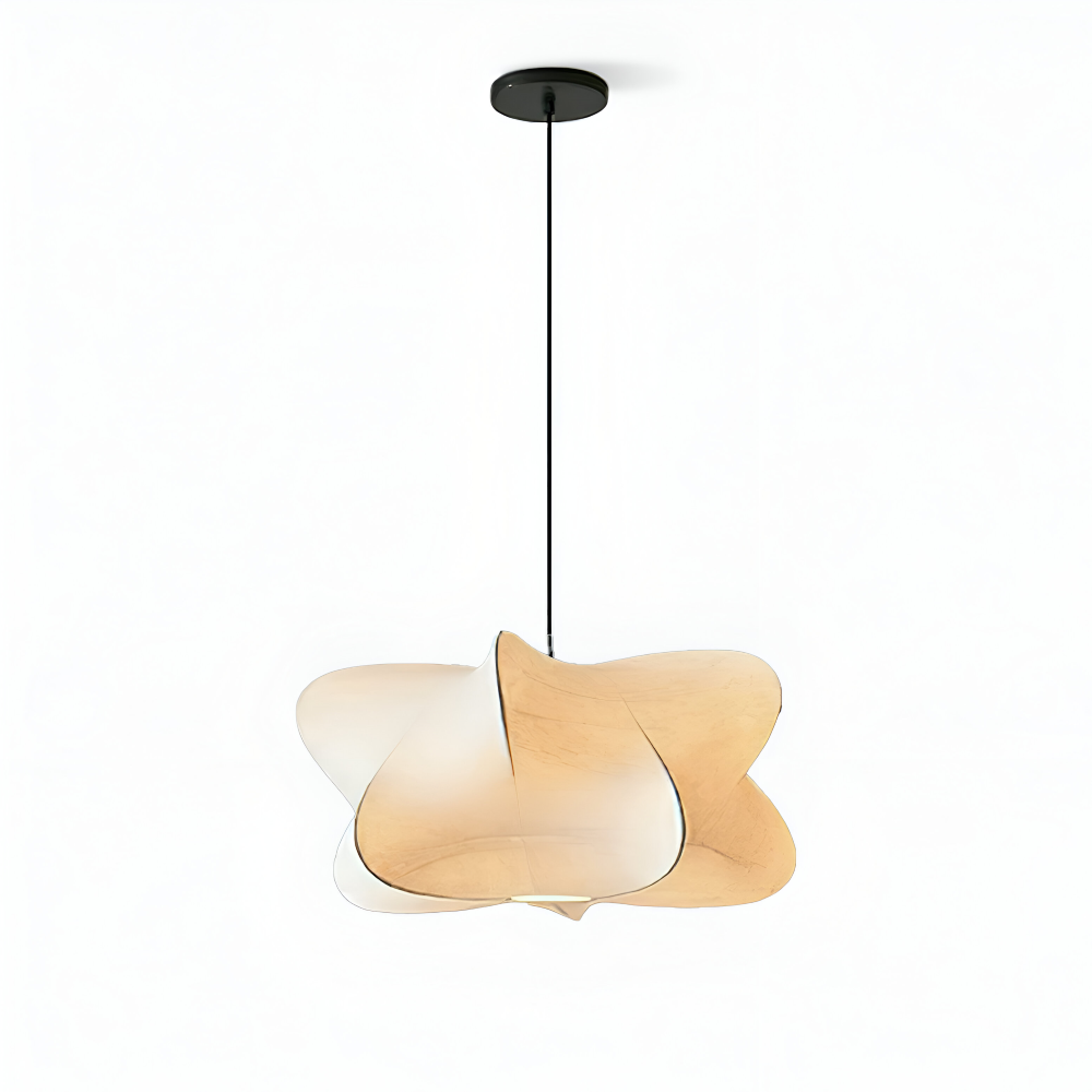 Japansk pendellampe i kokonstil – Wabi Sabi loftlampe