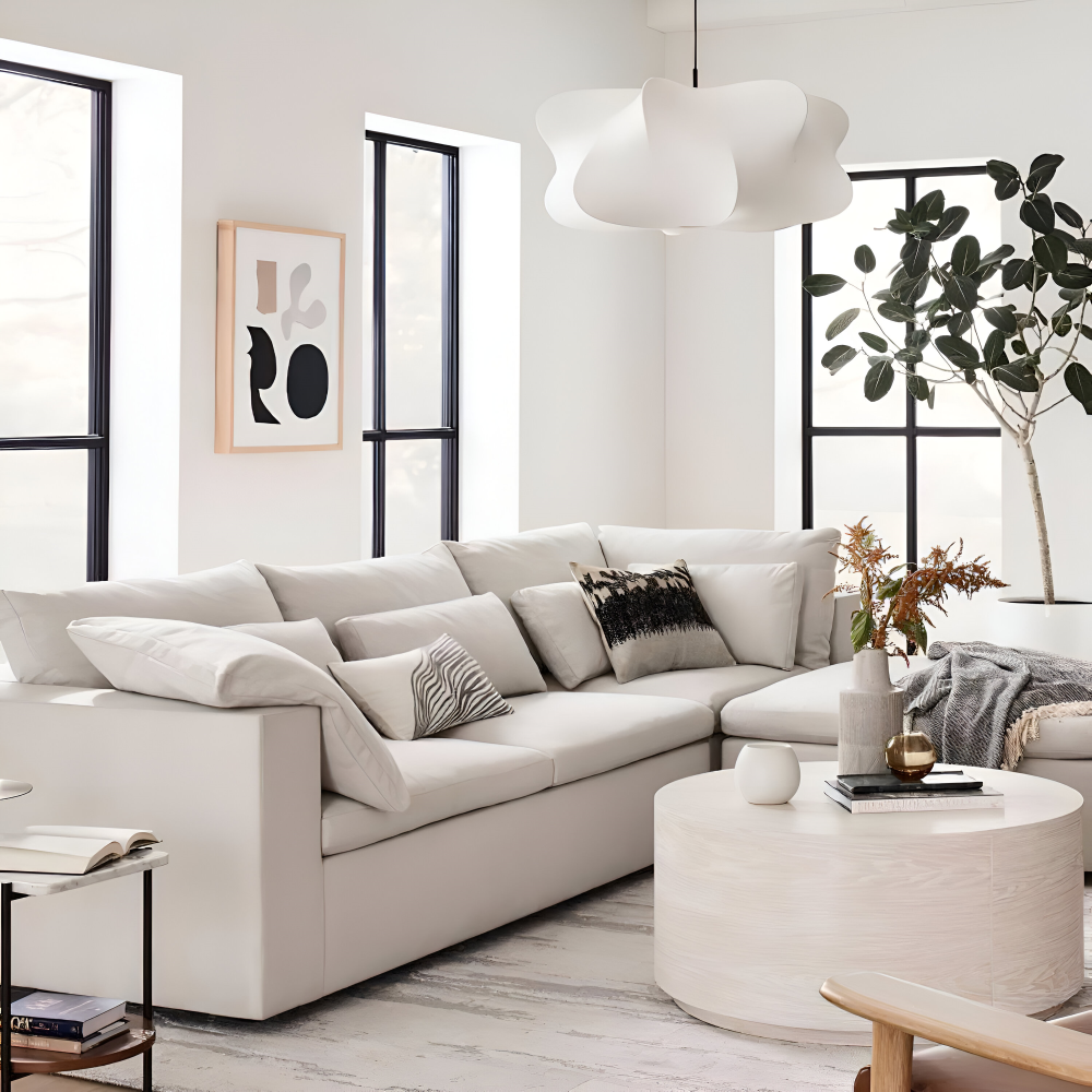 Japansk pendellampe i kokonstil – Wabi Sabi loftlampe