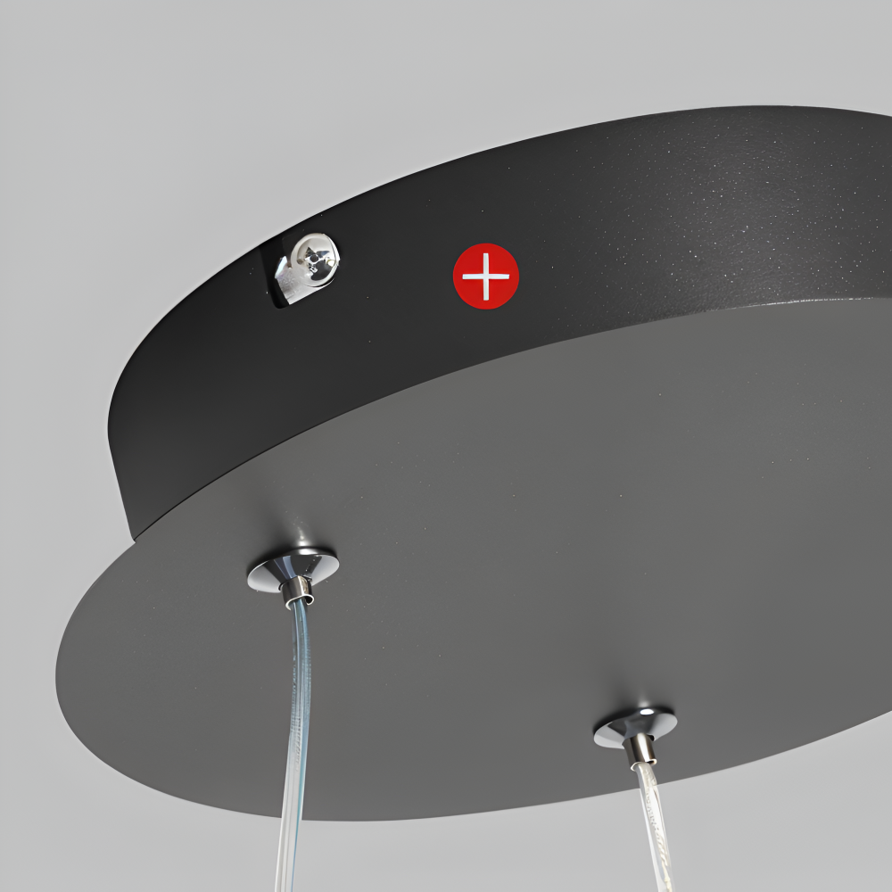 CircuGlow Pendel – Minimalistisk Rund LED Pendellampe i Sort & Hvid