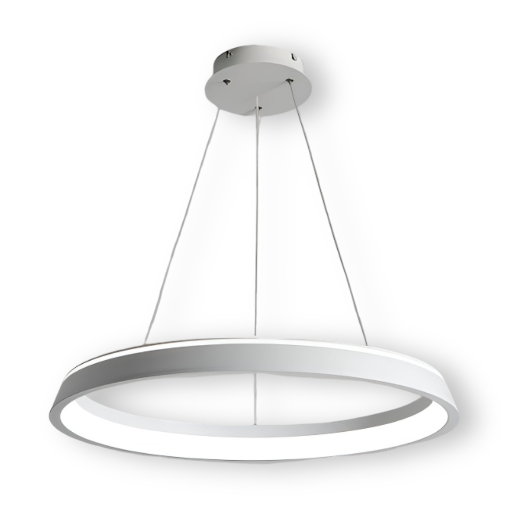 CircuGlow Pendel – Minimalistisk Rund LED Pendellampe i Sort & Hvid